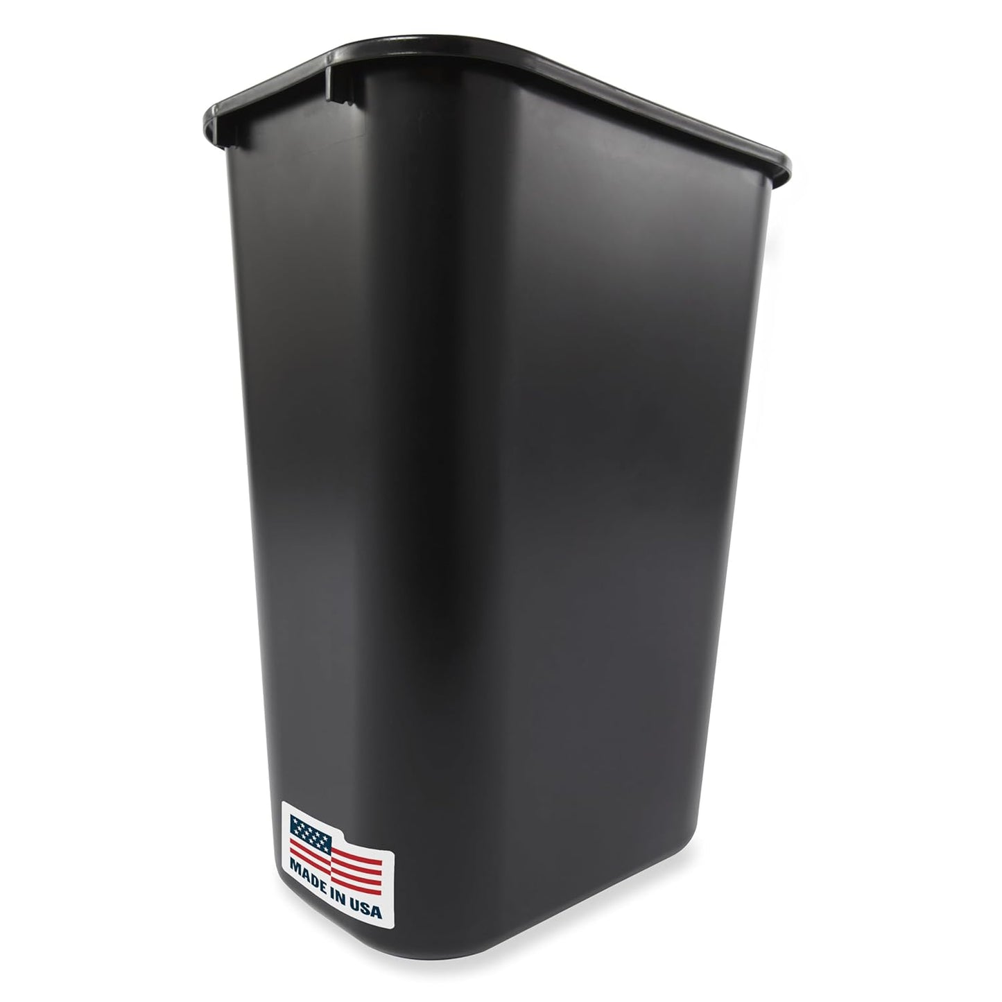Rubbermaid Commercial Products Resin Wastebasket/Trash Can, 7-Gallon/28-Quart, Black, Plastic, for Bedroom/Bathroom/Office, Fits Under Desk/Sink/Cabinet