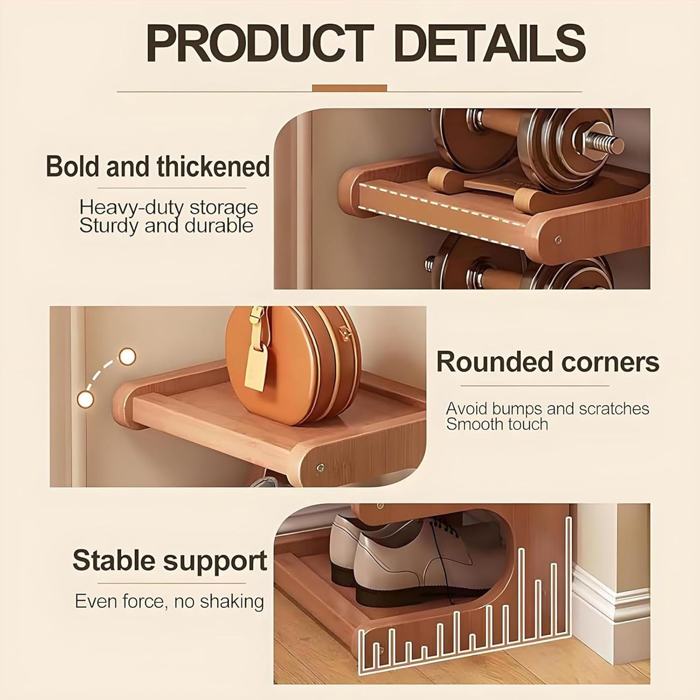 7-Tier Vertical Shoe Rack, Bamboo Free Standing Shoe Rack Shelf, Shoe Storage Stand, Entryway Shoe Tower, Vertical Shoe Organizer for Narrow Closet, Entryway, Hallway