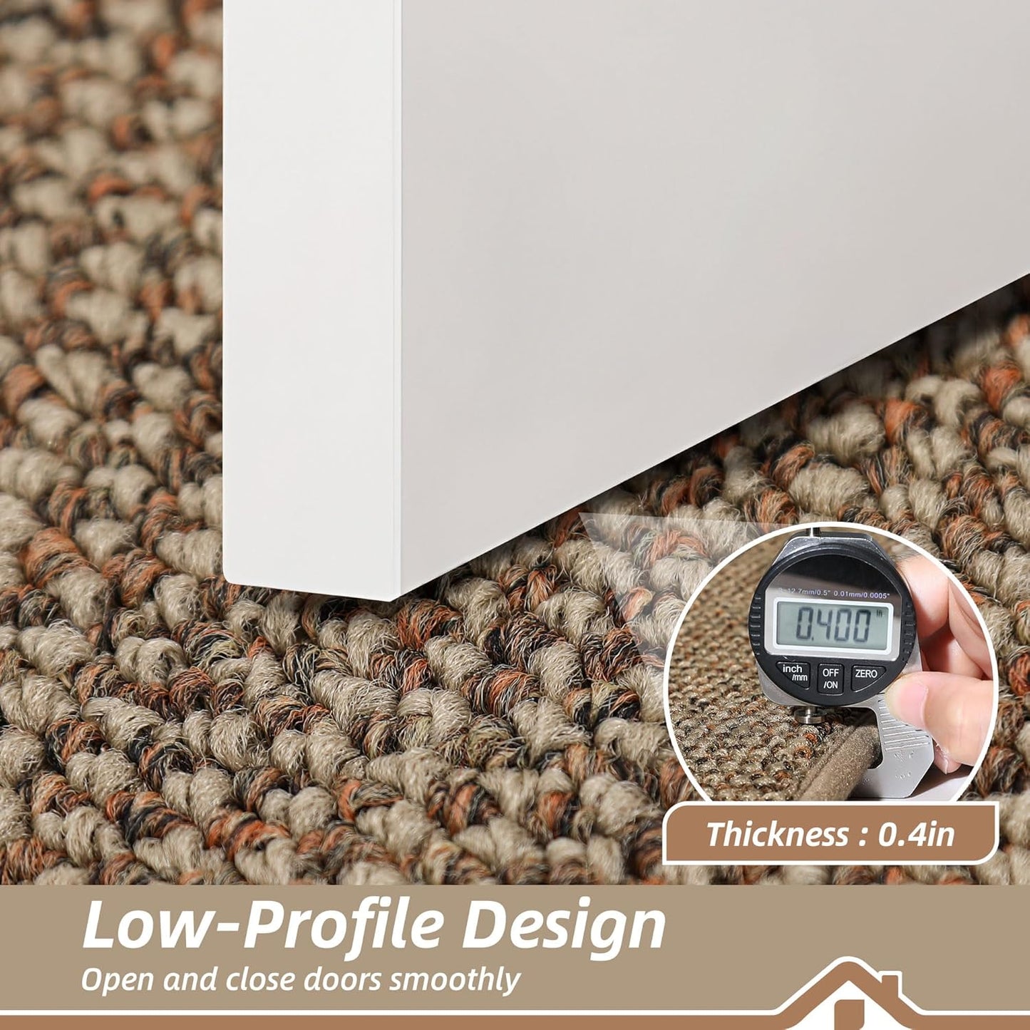 BEQHAUSE Dirt Trapper Door Mat 36" x 60", Non-Slip Washable Doormats Entrance Mat, Dirt Resistant and Absorbent Welcome Mat, Low Profile Floor Mats for Front Back Door and Entryway, Beige