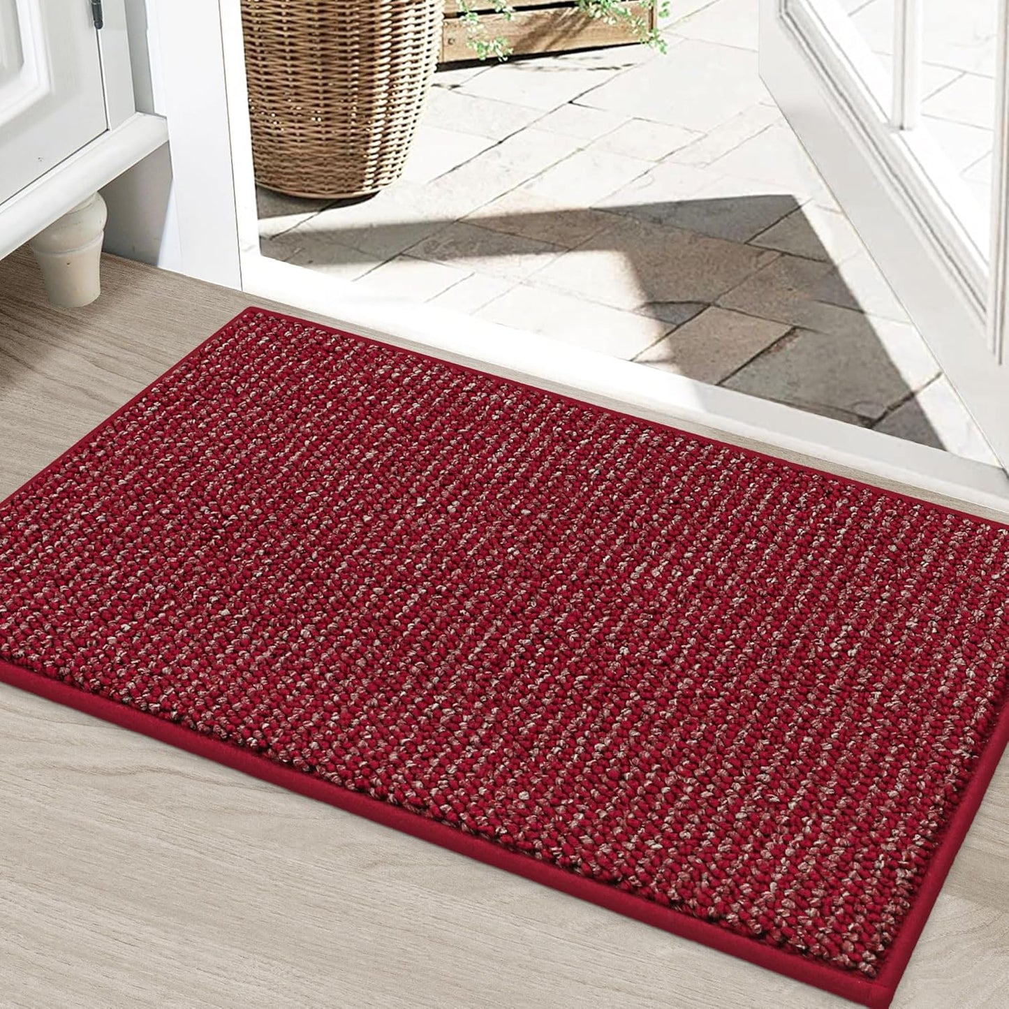 BEQHAUSE Dirt Trapper Door Mat 36" x 60", Non-Slip Washable Doormats Entrance Mat, Dirt Resistant and Absorbent Welcome Mat, Low Profile Floor Mats for Front Back Door and Entryway, Beige
