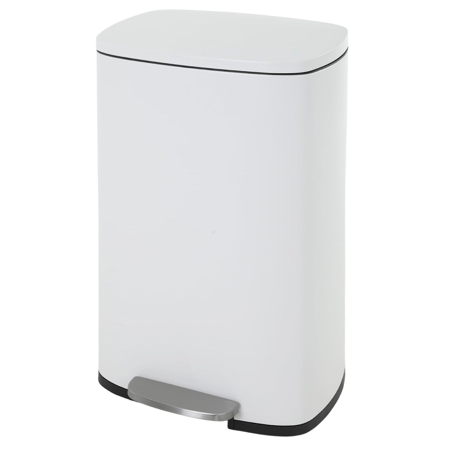 PayLessHere 13 Gallon (50L) in Home Recycling Bin Kitchen Stainless Steel Recycling Bin with Lid Removable Inner Bucket Foot Pedal Soft Close for Office Home Kitchen Garbage Can Trash Bin