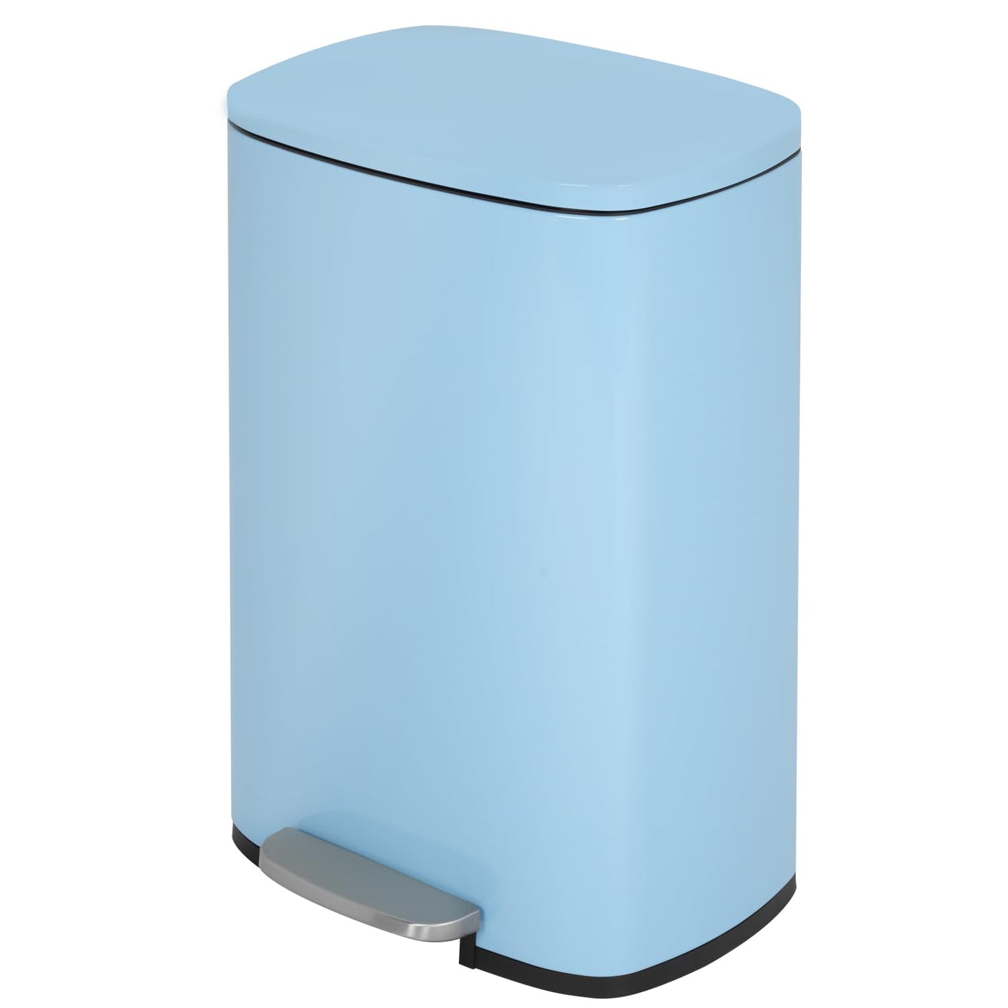 PayLessHere 13 Gallon (50L) in Home Recycling Bin Kitchen Stainless Steel Recycling Bin with Lid Removable Inner Bucket Foot Pedal Soft Close for Office Home Kitchen Garbage Can Trash Bin