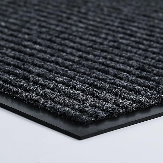 Durable Front Door Mat, Heavy Duty Indoor Outdoor Doormat, 60” x 36” Low Profile Outdoor Mats for Home Entrance, Stain and Fade Resistant Shoe Scraper Mat, Ideal for High Traffic Area