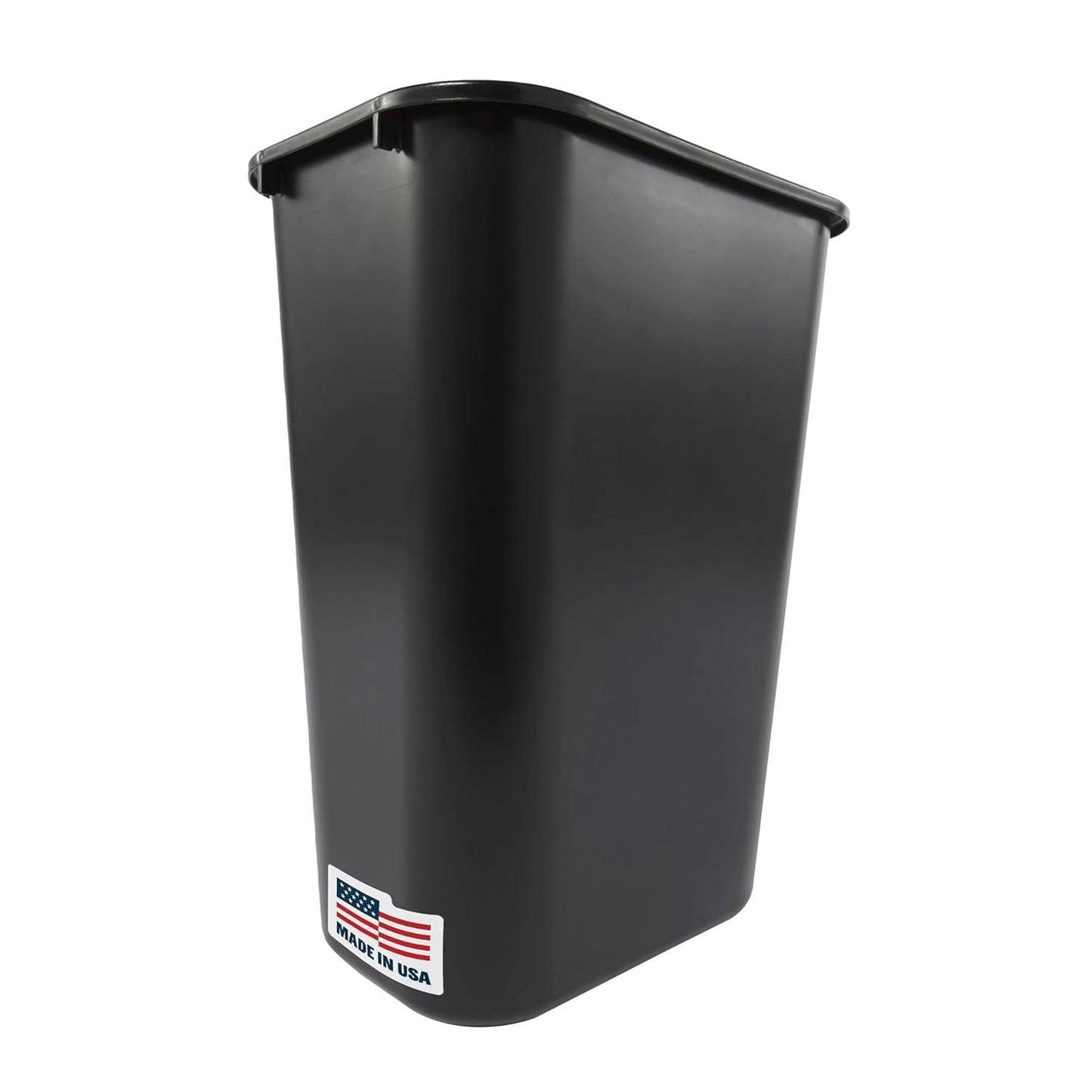 Rubbermaid Commercial Products Resin Wastebasket/Trash Can, 7-Gallon/28-Quart, Black, Plastic, for Bedroom/Bathroom/Office, Fits Under Desk/Sink/Cabinet