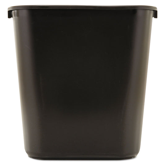 Rubbermaid Commercial Products Resin Wastebasket/Trash Can, 7-Gallon/28-Quart, Black, Plastic, for Bedroom/Bathroom/Office, Fits Under Desk/Sink/Cabinet