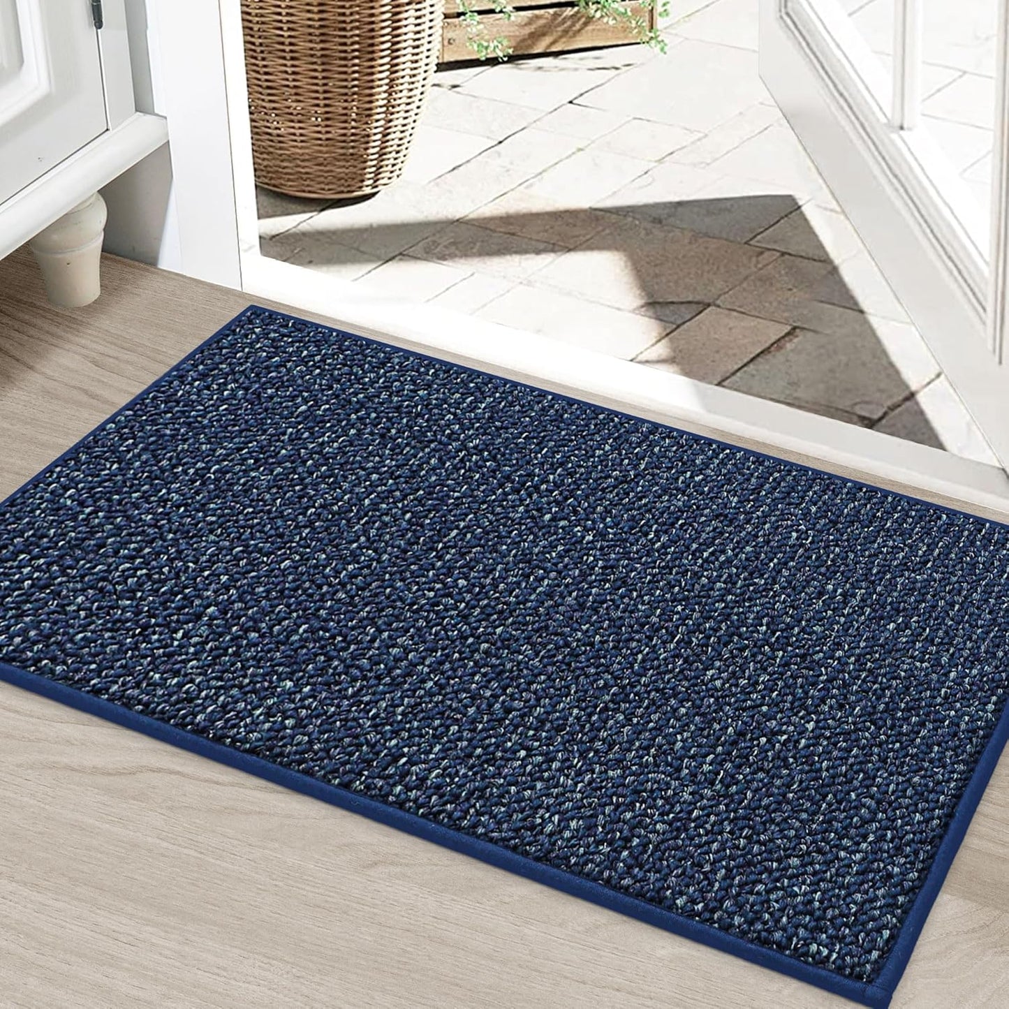 BEQHAUSE Dirt Trapper Door Mat 36" x 60", Non-Slip Washable Doormats Entrance Mat, Dirt Resistant and Absorbent Welcome Mat, Low Profile Floor Mats for Front Back Door and Entryway, Beige